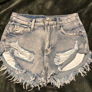 Distressed Denim Women Shorts